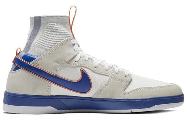 Кроссовки x medicom toy zoom sb dunk elite high Nike, серый — фото 2