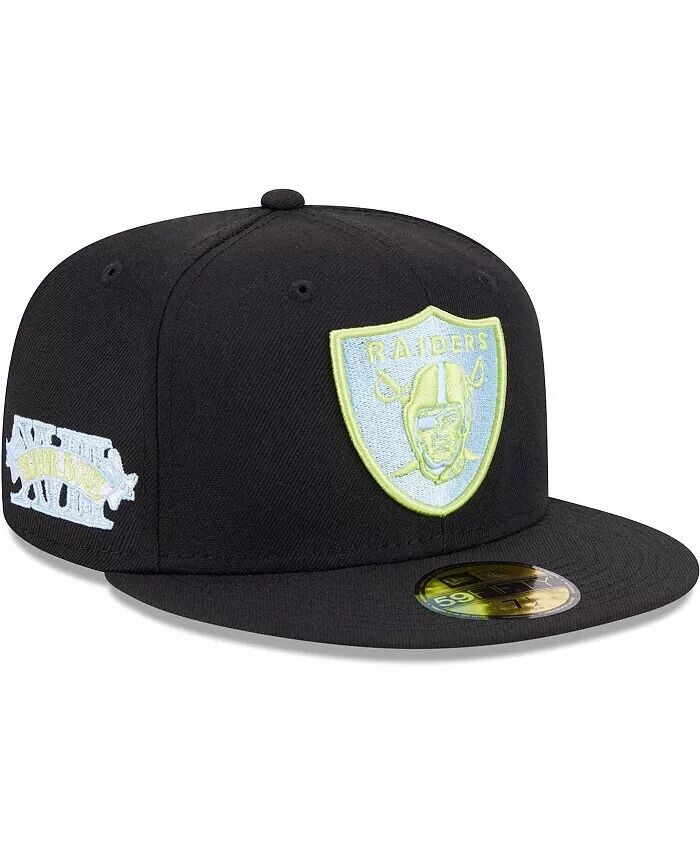 

Мужская черная приталенная шляпа Las Vegas Raiders Multi 59FIFTY New Era, черный