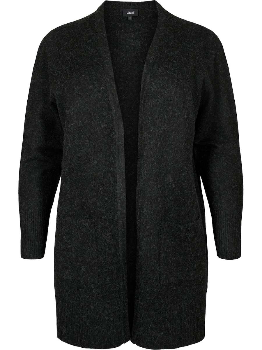

Вязаный кардиган Zizzi CASUNNY, темно-серый