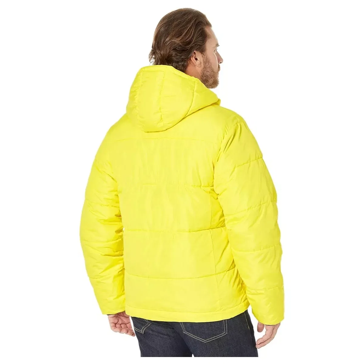 Мужская стеганая куртка-пуховик с капюшоном U.S. Polo Assn., Yellow Pop — фото 2