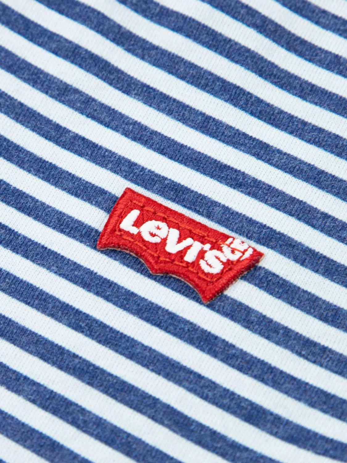 Футболка с коротким рукавом Levi's Mini Batwing в полоску, синяя — фото 3