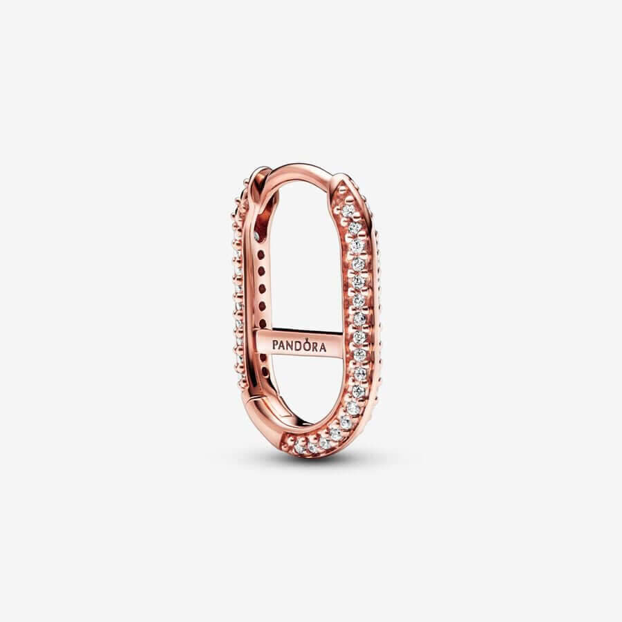 

Серьга Pandora ME Pavé Link, розовое золото/цирконий