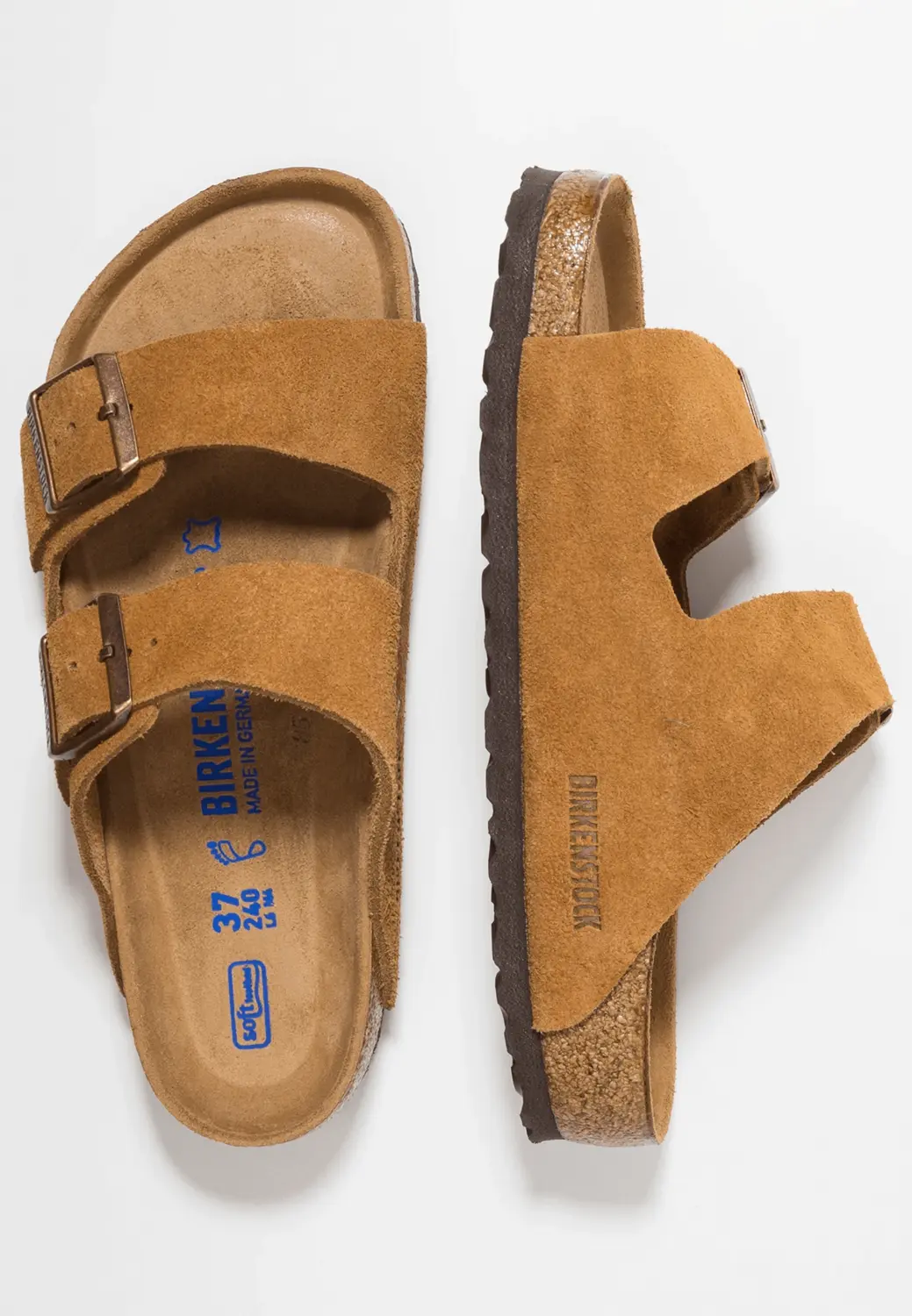 Сандалии Birkenstock Arizona Soft Footbed (Unisex), коричневый — фото 4