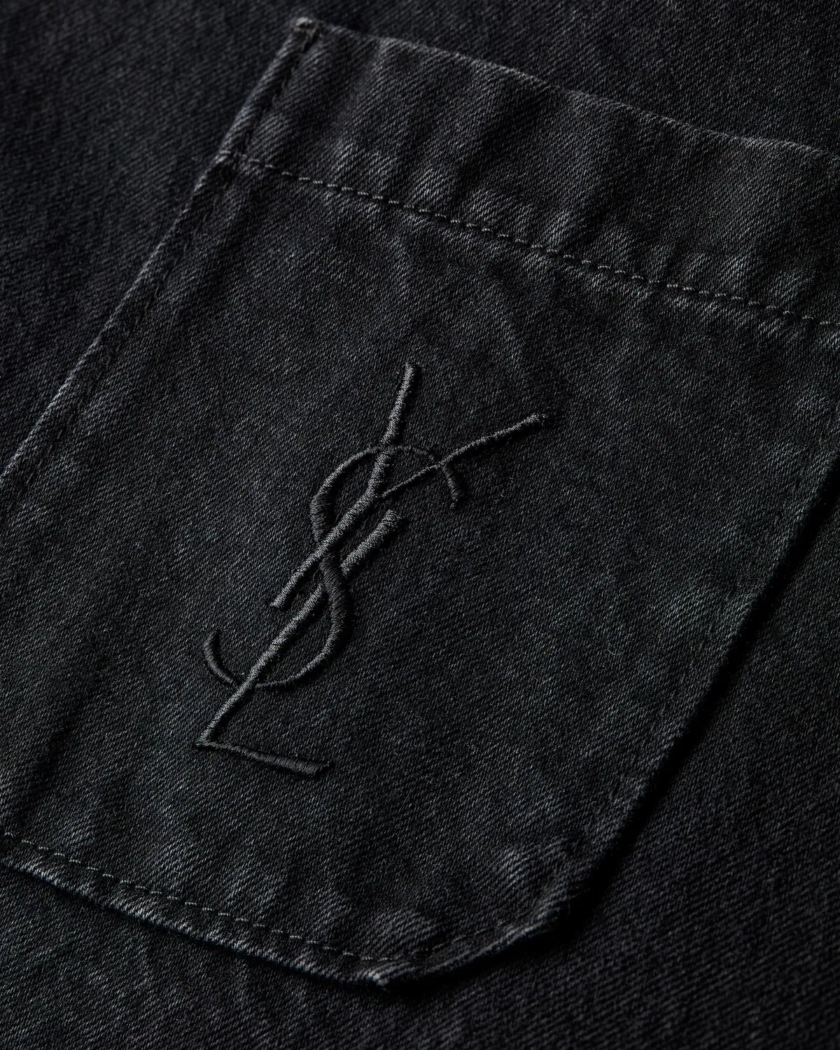 SAINT LAURENT Накидка CASSANDRE из хлопкового льняного габардина — фото 3