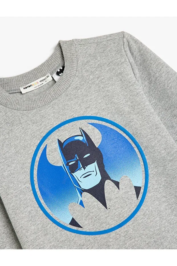 Детские свитшот для мальчиков с принтом Batman Koton, Gray — фото 3