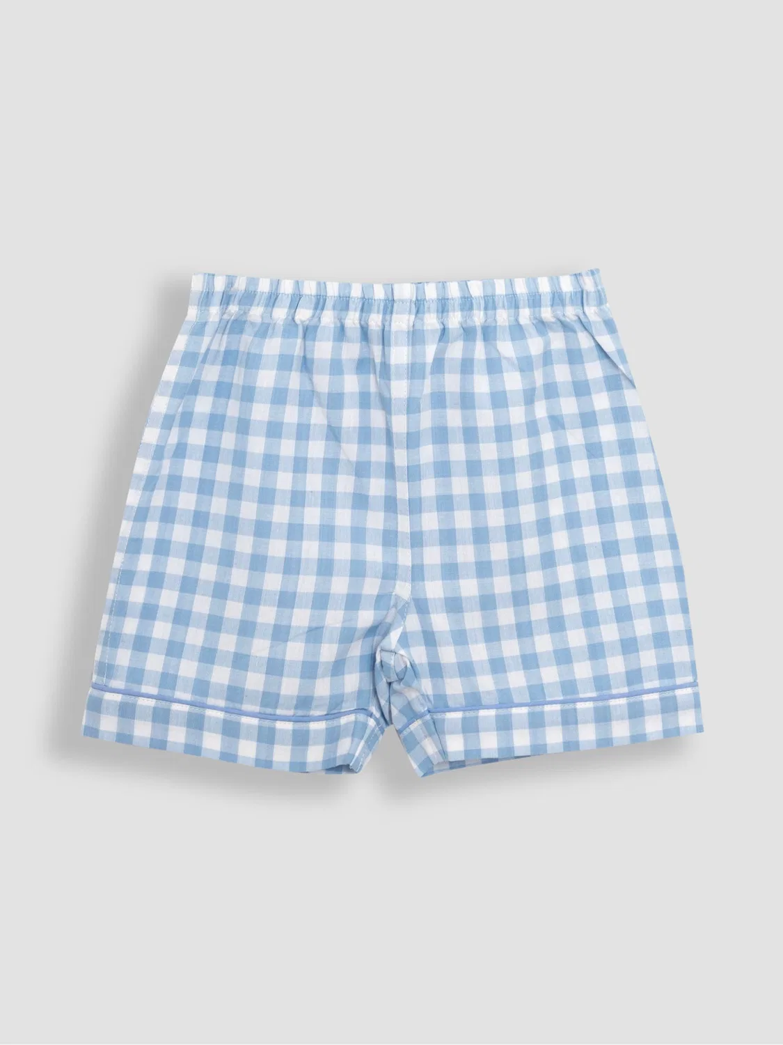 Пижама хлопковая Woven Classic Pyjamas Jojo Maman Bébé, синяя в клетку — фото 4