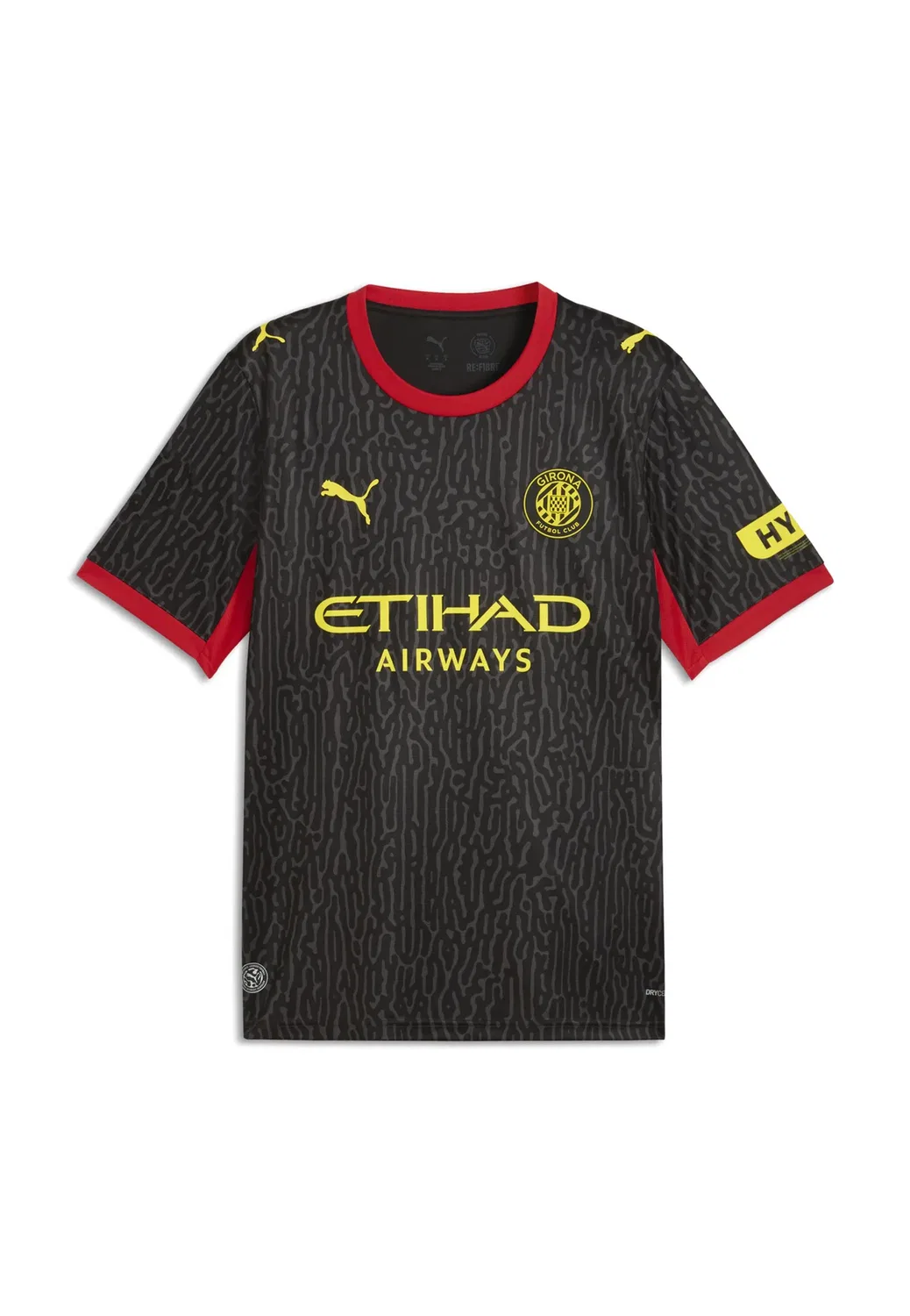 Футболка Girona fc 26/27 auswärtstrikot унисекс - клубная одежда Puma, Black-Flat Dark Gray