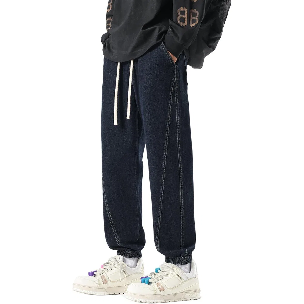 Детские джинсы с манжетами Dark Gray Blue Tonlion