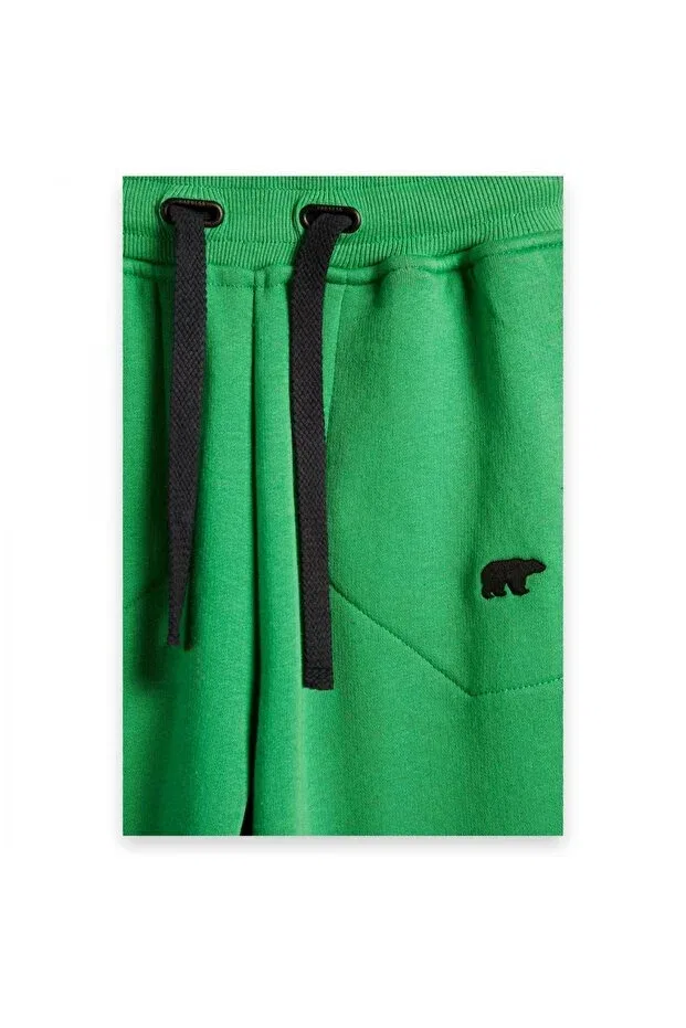 Детские спортивные штаны для девочек с принтом Bad Bear, C13 Green — фото 3