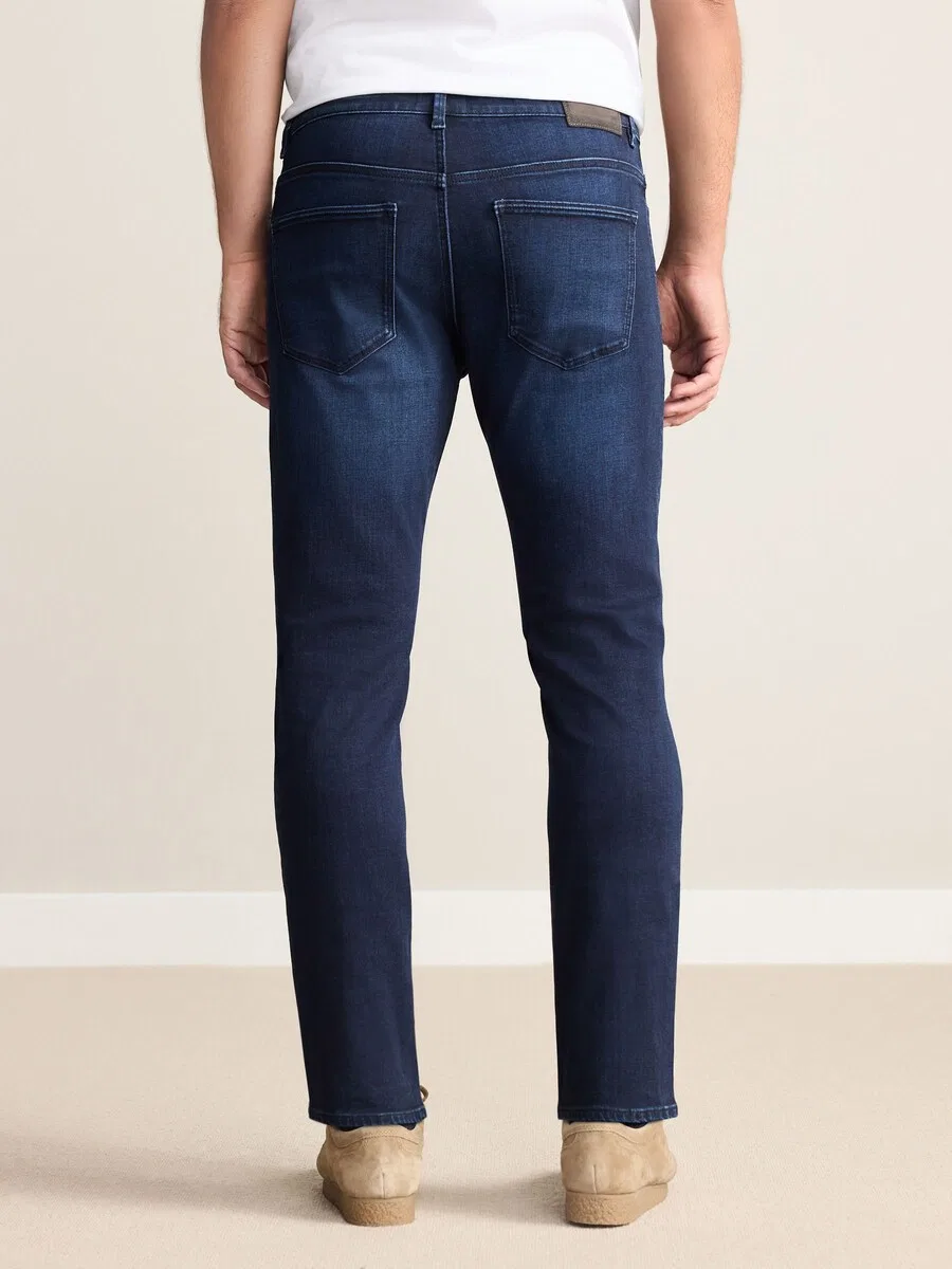 Джинсы Next Slim fit 'Signature' темно-синего цвета — фото 3