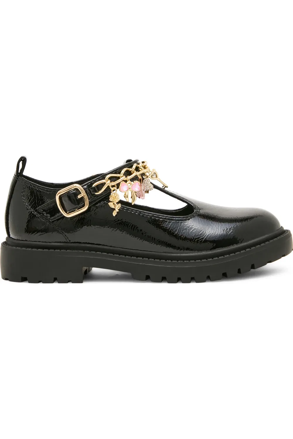 Детские туфли Мэри Джейн на рифленой подошве JLUNDIN Steve Madden, черный — фото 2