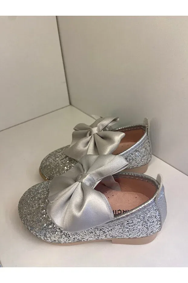 Детские балетки для девочек с пайетками Silver Glassbreaker Babet Maxxi, Silver — фото 3