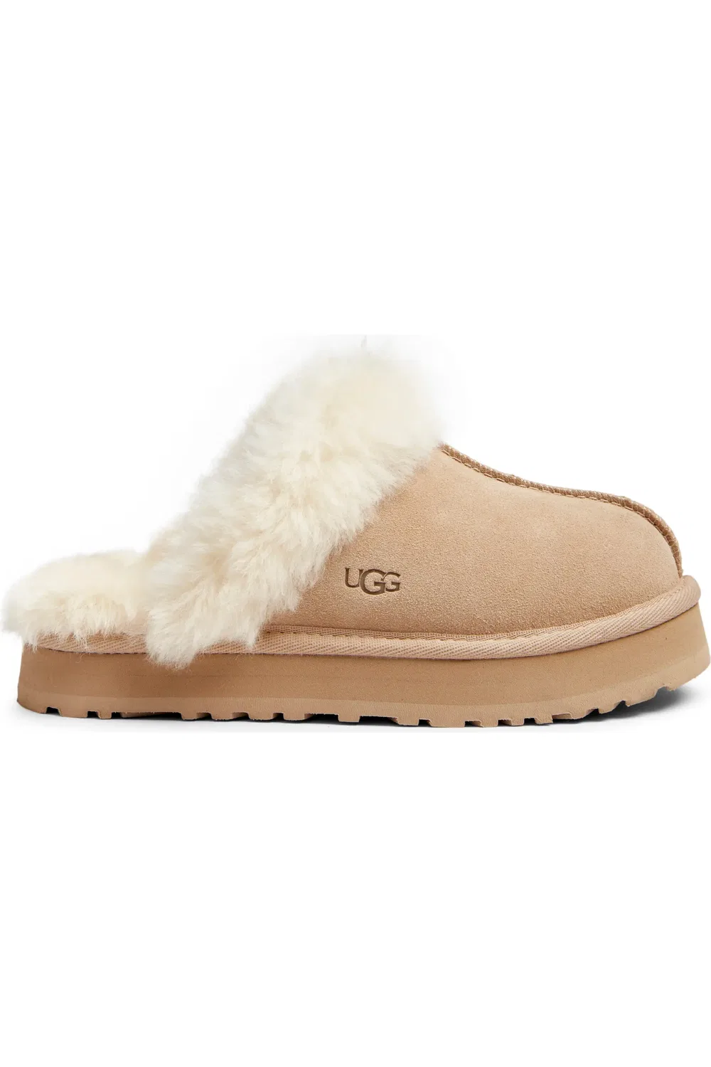 Детские тапочки слипперы на платформе Disquette UGG, Sand — фото 3