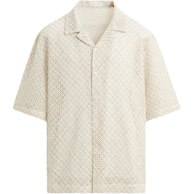 Мужская рубашка с воротником Light Pink ZARA