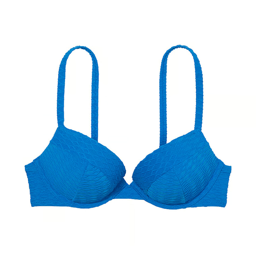 

Топ бикини Victoria's Secret Swim Mix & Match Sexy Tee Push-Up Fishnet, синий