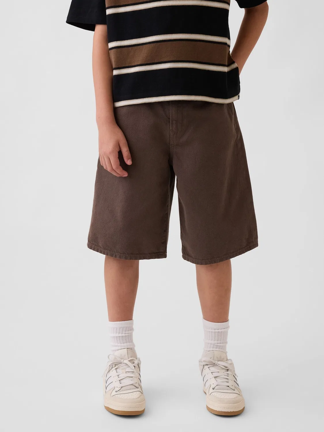 Шорты джинсовые мешковатые Gap Baggy Denim Jorts, коричневый