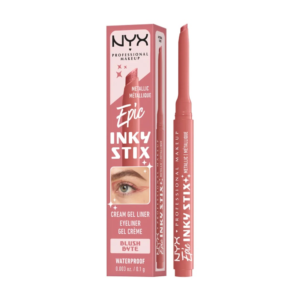 

Кремово-гелевая водостойкая подводка для глаз Nyx Professional Makeup Epic Inky Stix, Blush Byte, 0.1 г