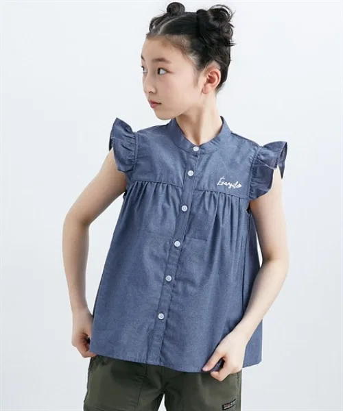 Детская джинсовая блуза без рукавов QUNTSTYLE, Blue