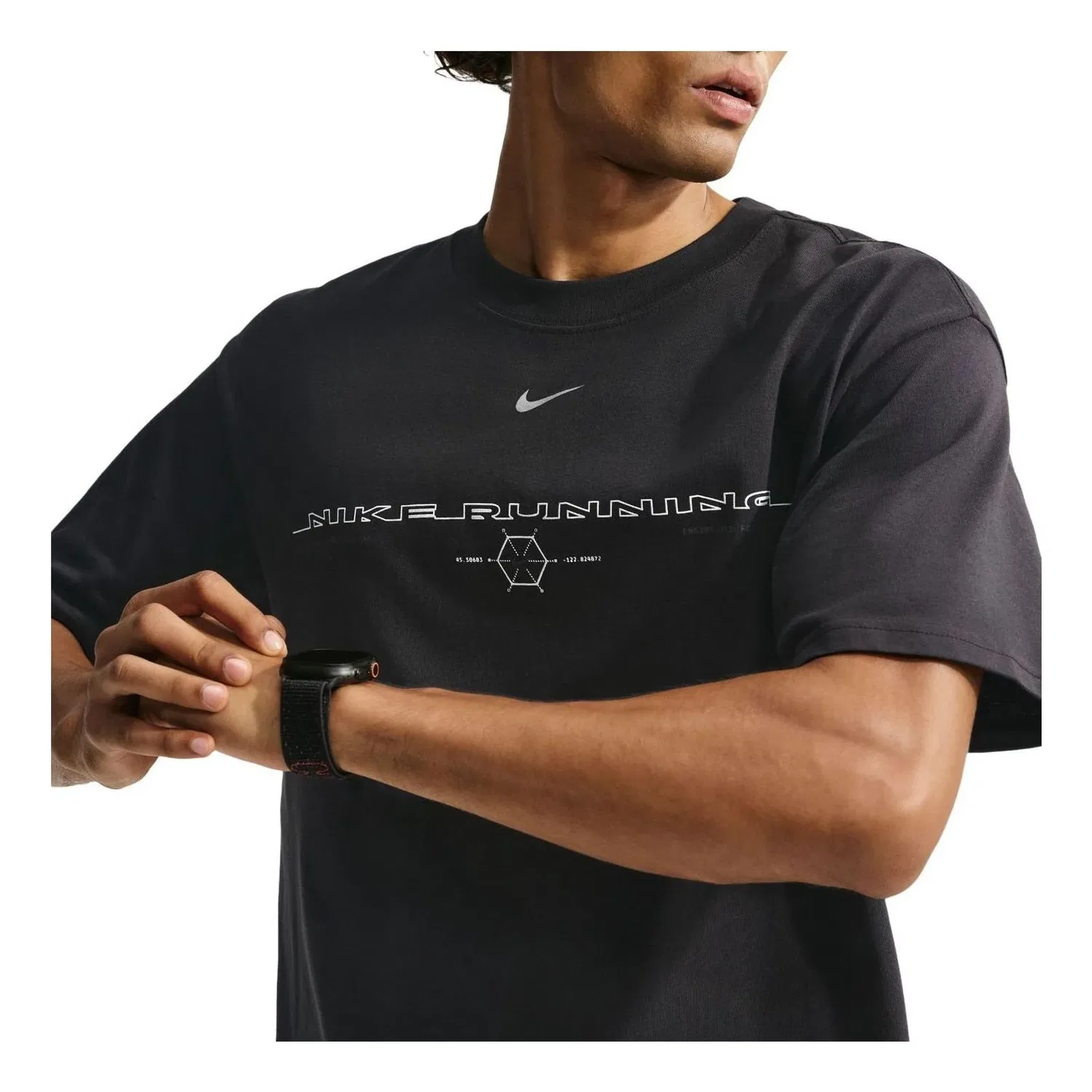 Мужская футболка T-Shirt 'Black Reflective Silver' Nike, Black/Reflective Silver