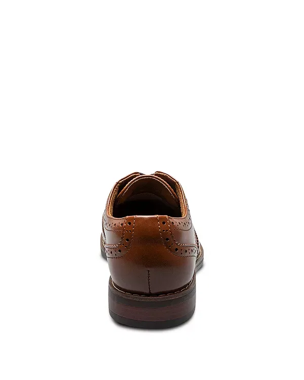 Мальчиковые классические туфли с перфорацией Rucci Wingtip Jr Oxfords Florsheim Kids, Cognac — фото 2