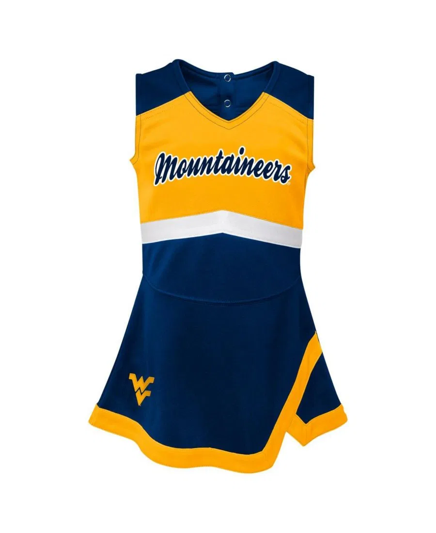 Комплект платье-трапеция и шорты с принтом West Virginia Mountaineers Outerstuff, Navy — фото 4