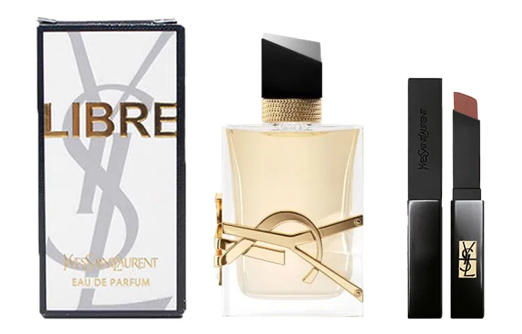 Женский набор парфюмерной воды и помады Yves Saint Laurent, 50 мл, Freedom, Black Stripes #314