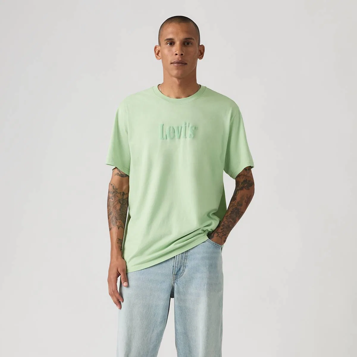 Свободная футболка с графическим принтом Levi's, Bolster Logo Camo Green - Green — фото 3