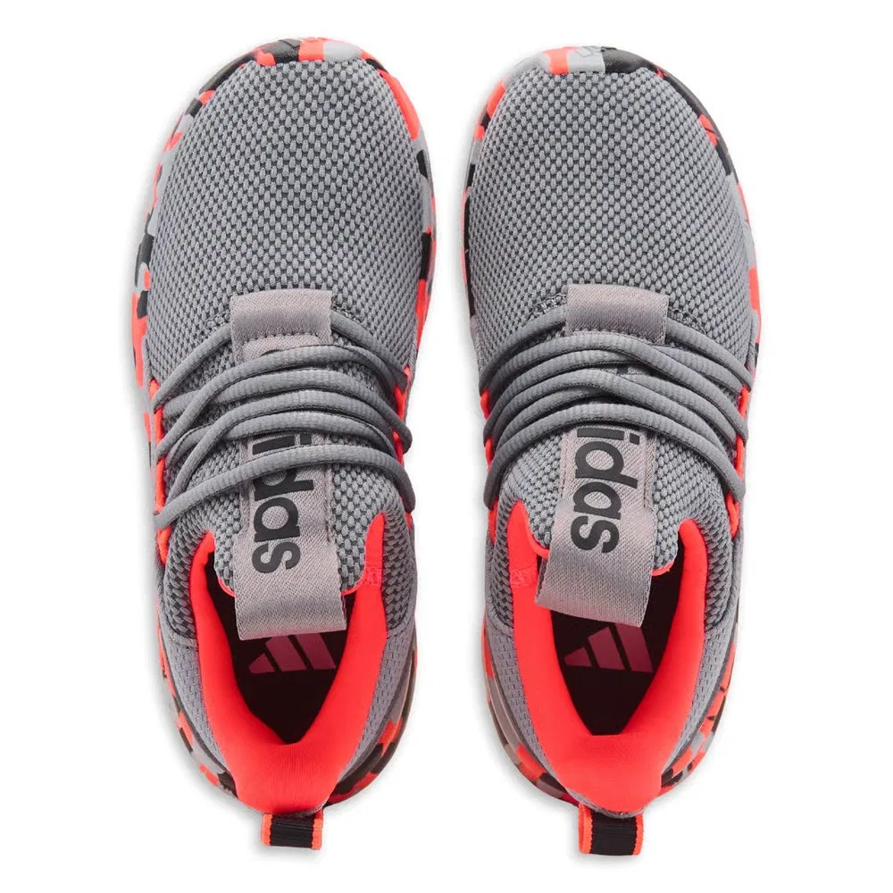 Детские слипоны Lite Racer Adapt 7.0 Adidas, Grey/Solar Red — фото 4