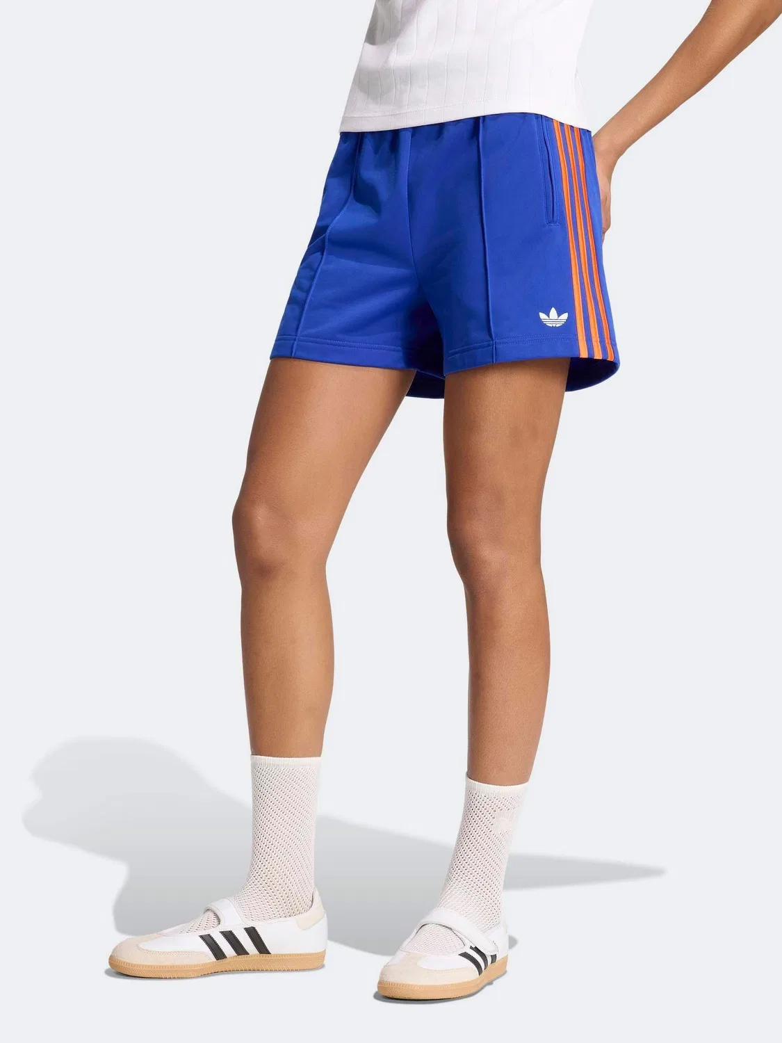 Шорты Firebird, adidas Originals, синий/оранжевый