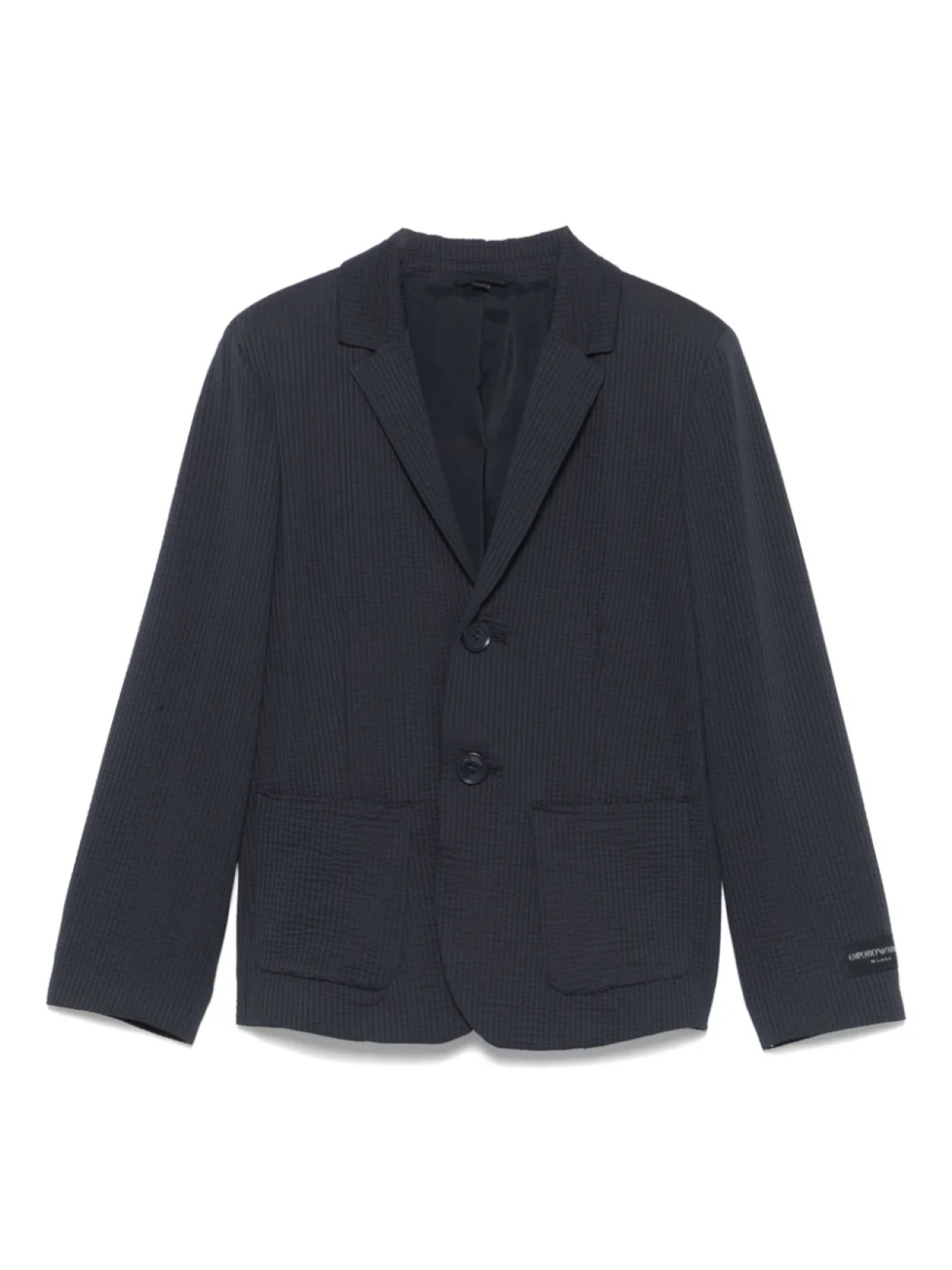 

Блейзер с фактурной отделкой Emporio Armani Kids, синий