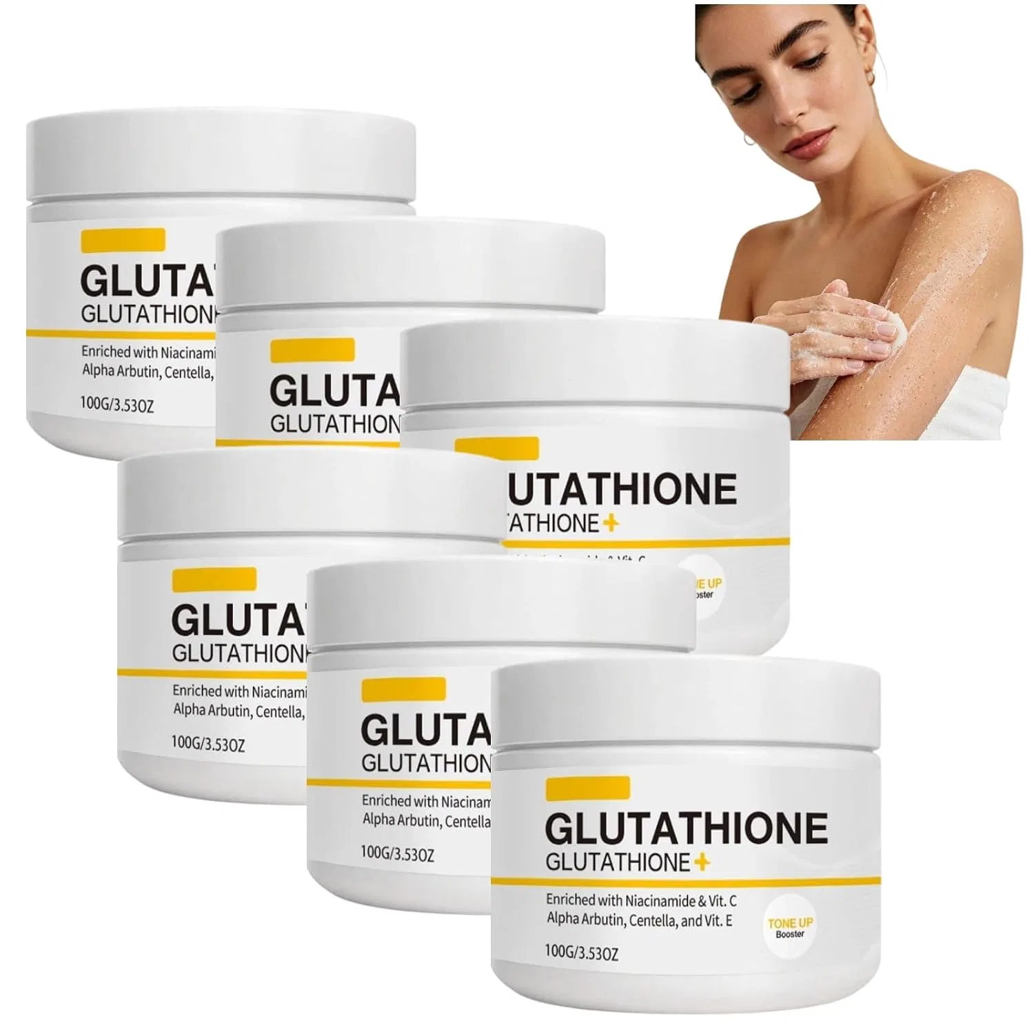 Скраб для тела Glutathion с шиповником и морской солью, SURDVAS, 6 шт, 100г