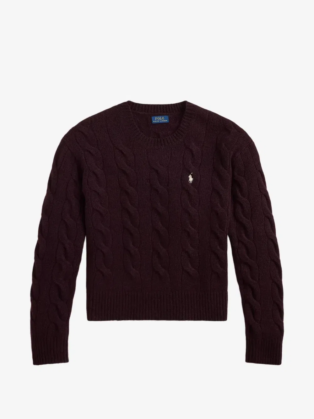 Вязаный свитер с вышитым логотипом Polo Ralph Lauren, фиолетовый