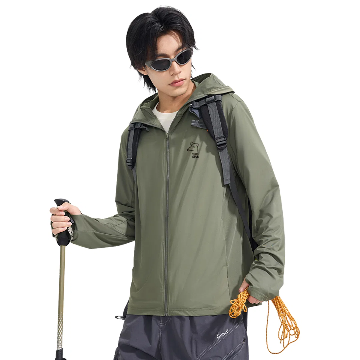 Детская ветровка с защитой от солнца MINISO, Olive Green