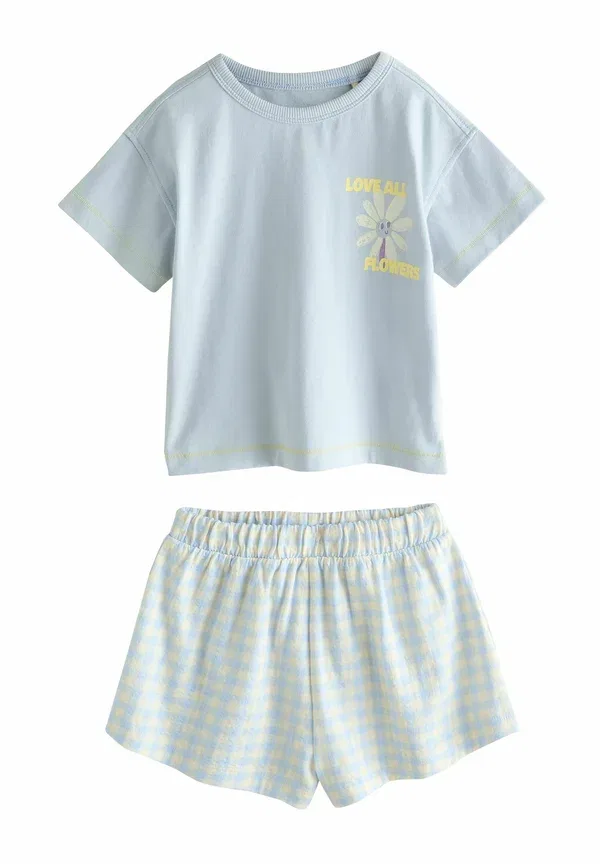 Пижамный набор для девочки из 3 предметов, хлопок, Regular fit, Next, Pink, White, белый/розовый — фото 3
