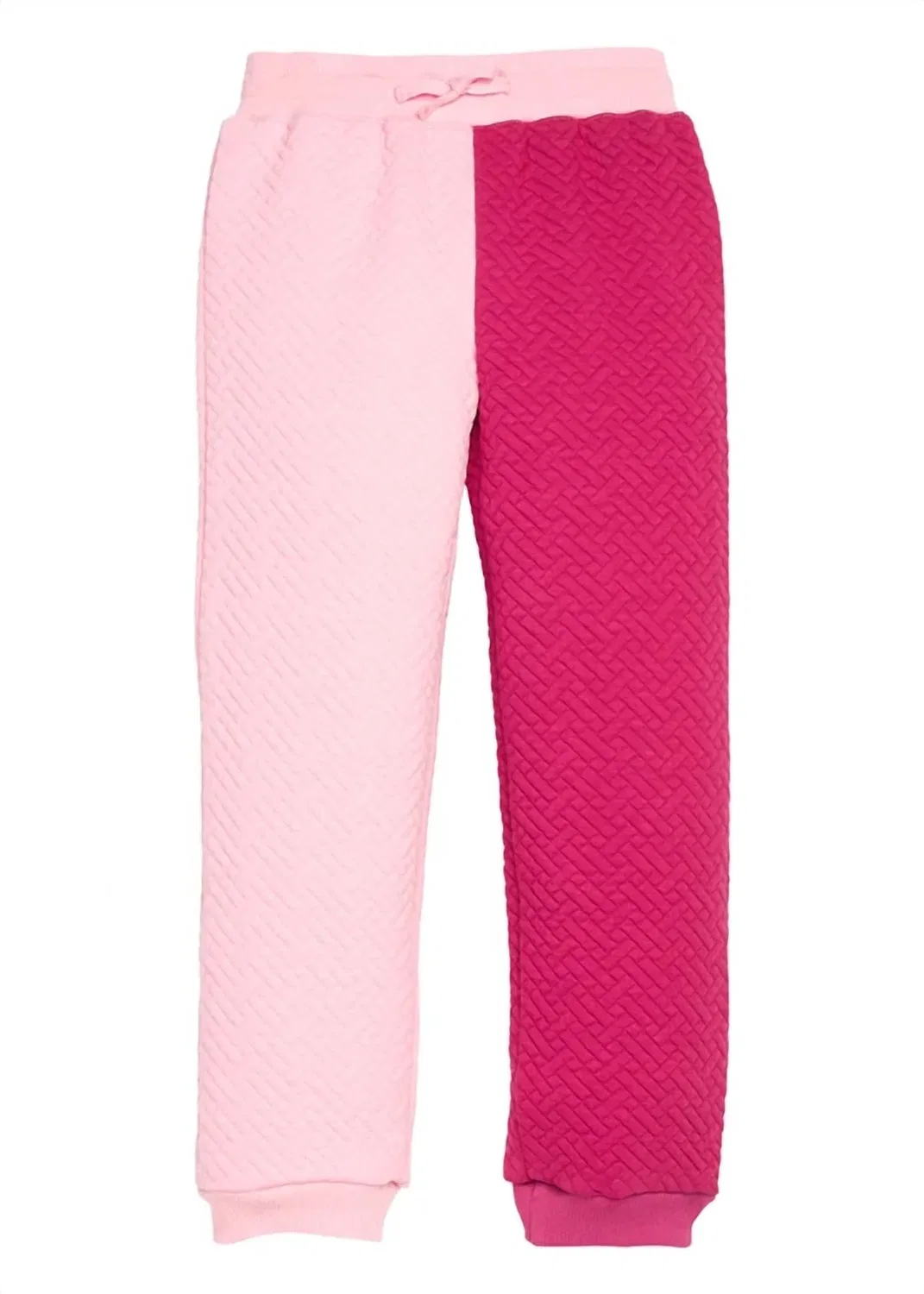 Детские джоггеры с цветоблочным принтом Bisby, Cranberry/Pink — фото 2