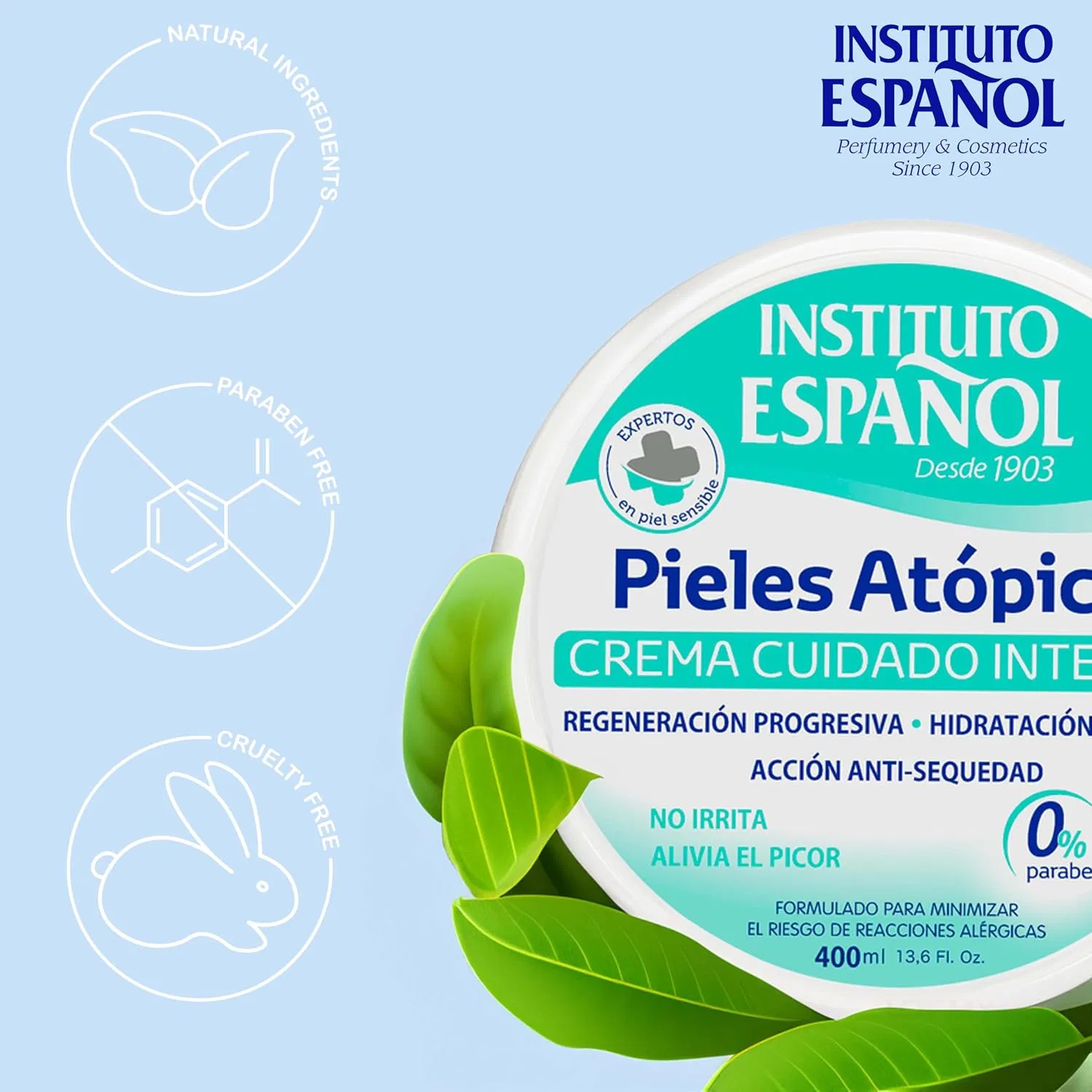 Крем для тела Атопик Instituto Español, набор 2 шт. по 400 мл + 30 мл, 430 мл, Unscented — фото 3