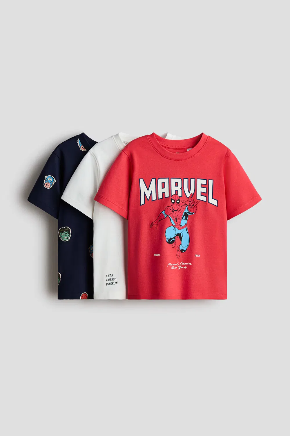 Набор из 3 футболок с принтом H&M, Rot/Marvel Comics