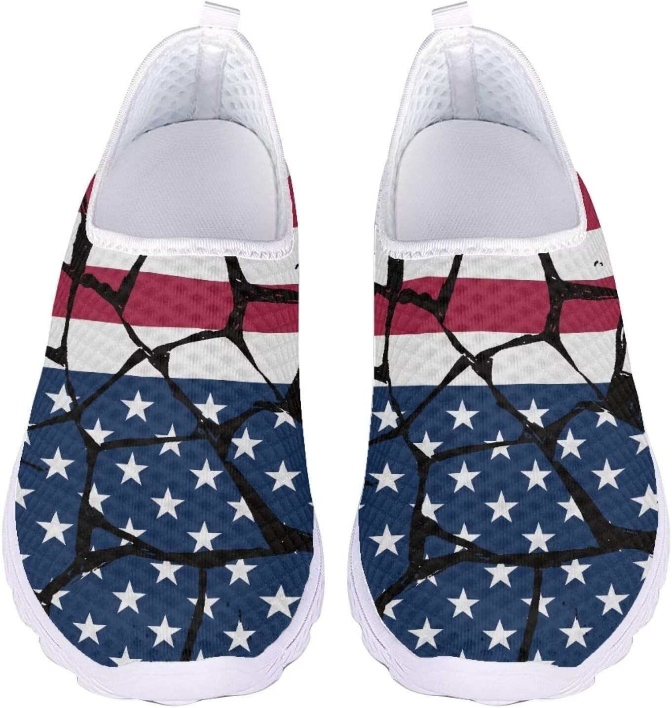 

Женские и мужские повседневные кроссовки без скольжения, удобные, мягкие, легкие, на легкой подошве Giftpuzz, American Flag Pattern