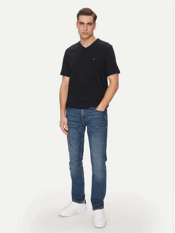 Футболка regular fit Essential V-Neck Tee Tommy Hilfiger, темно-синий — фото 2