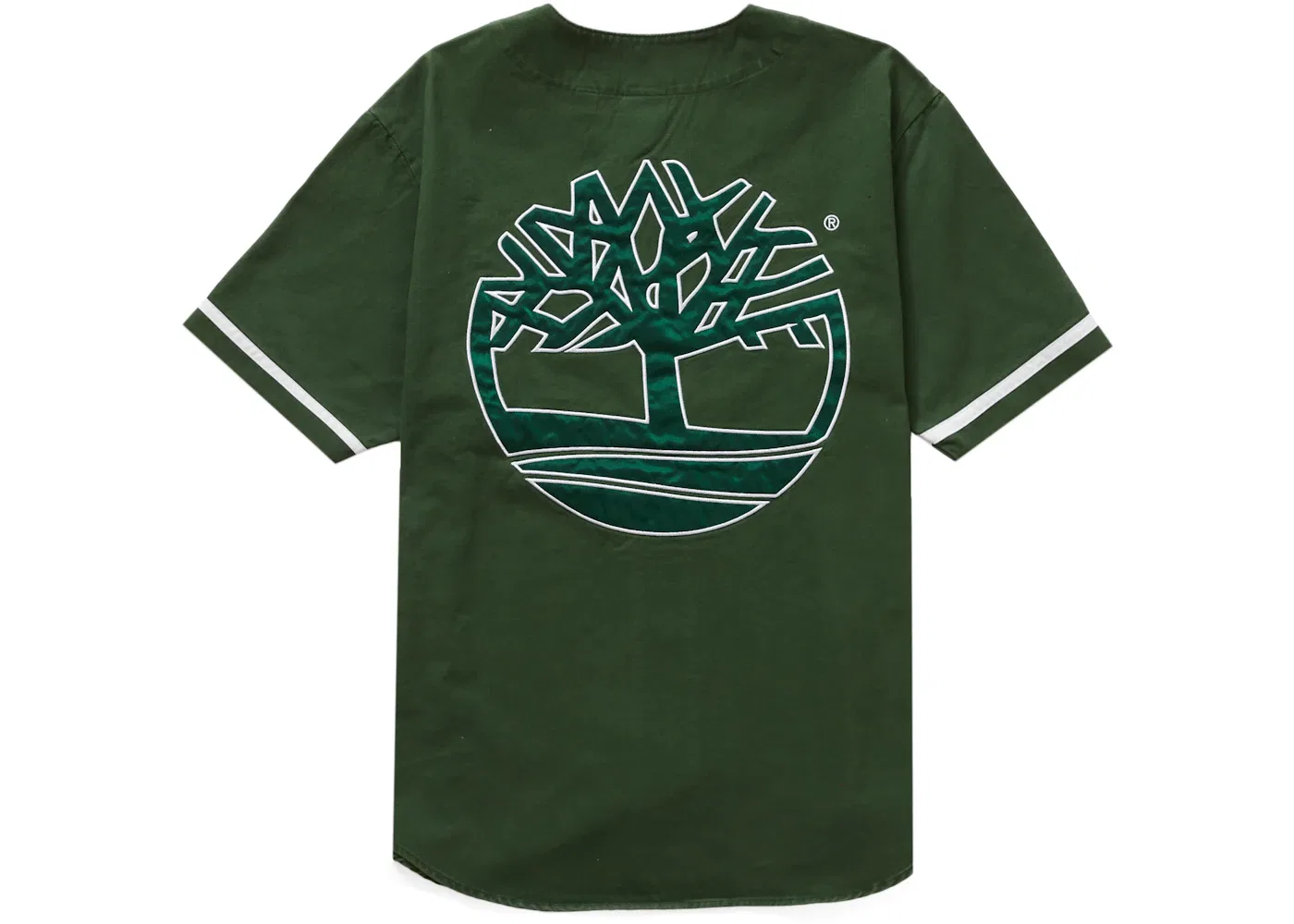 Мужская джерси с длинным рукавом Supreme Timberland Baseball Jersey, Зеленый — фото 2