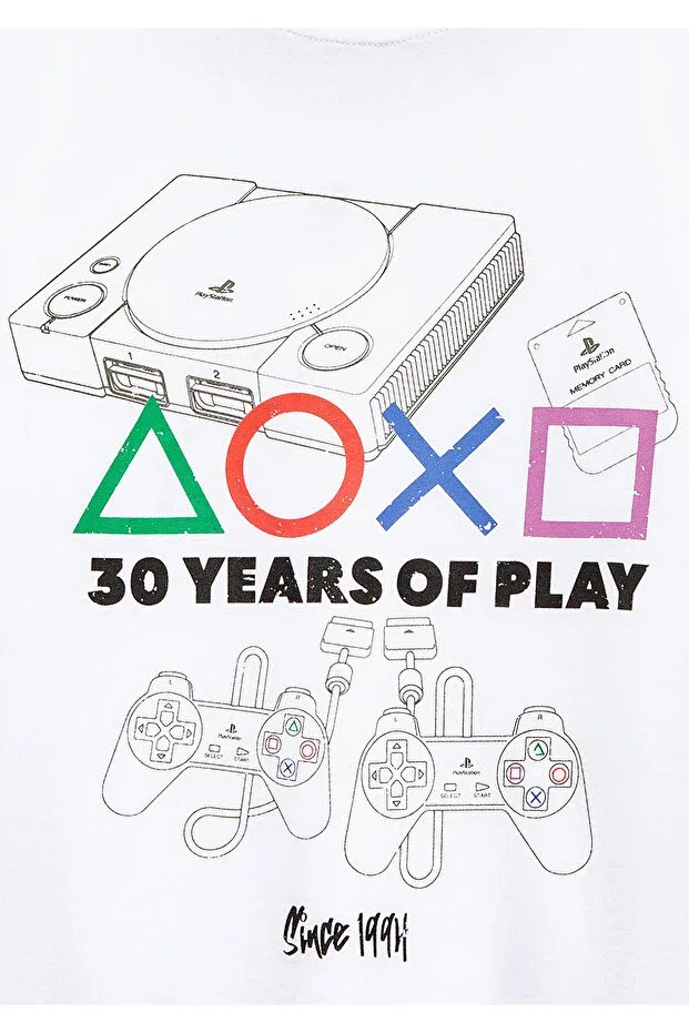 Детская футболка для мальчиков с принтом Playstation Mavi, White — фото 4