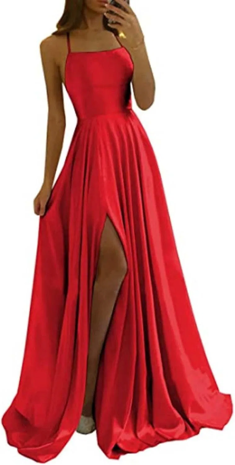 Женское вечернее платье с разрезом Chiffon, Red