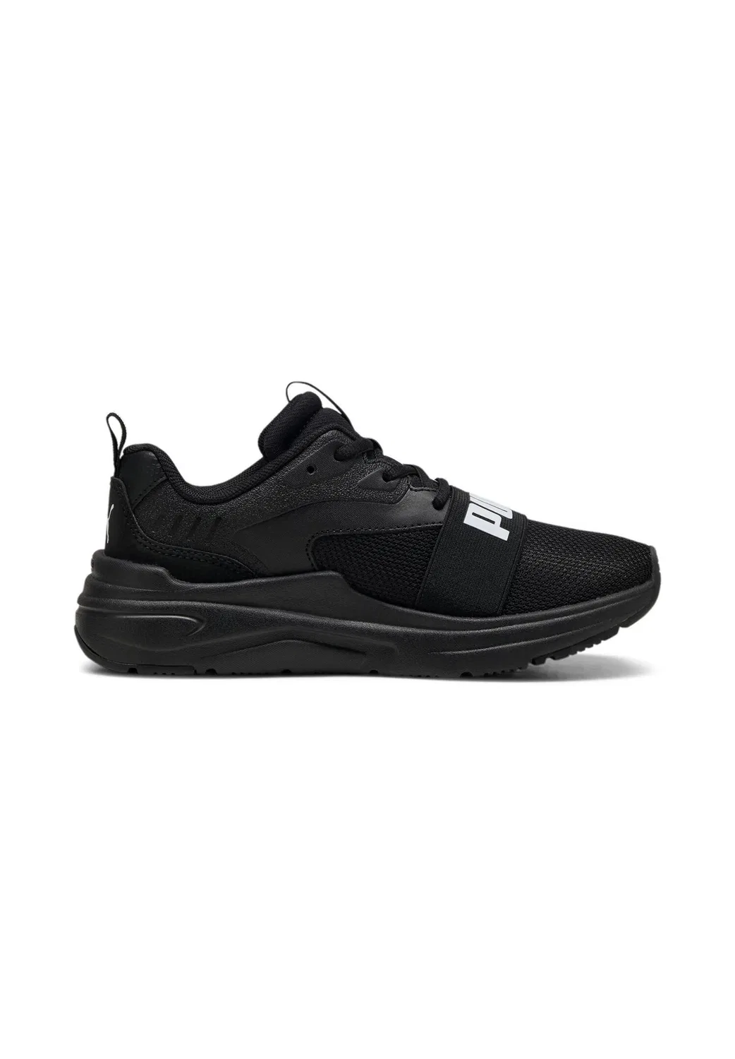 Детские кроссовки с шнуровкой SOFTRIDE Wired 2 JR Puma, Schwarz Weiss — фото 2