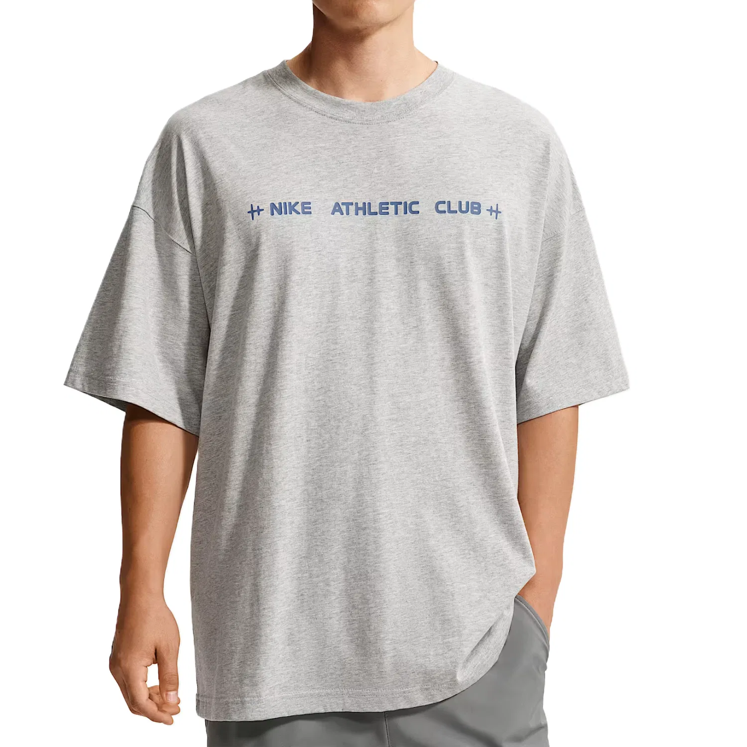 Мужская футболка свободного кроя Nike, Цвет Light Smoke Gray