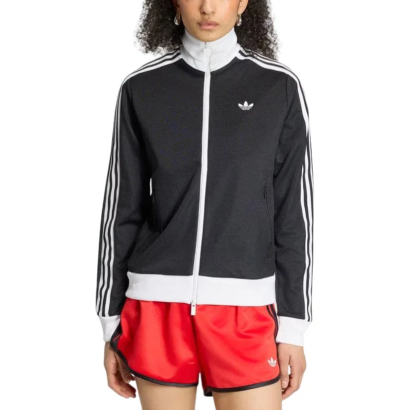 Женская куртка Classic Track Top Asia Sizing 'Black White' adidas, Black White — фото 3