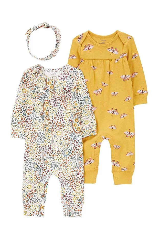 Детский комбинезон для девочек с длинным рукавом Carter'S, Multicolor