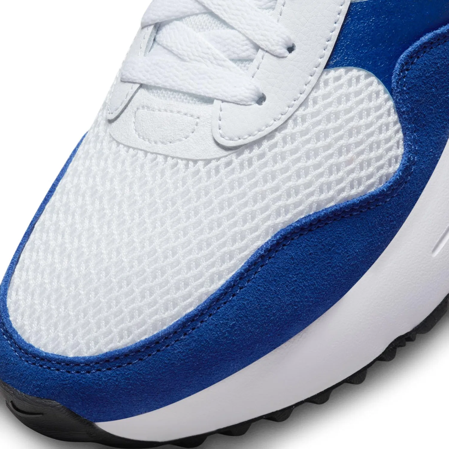 Детские кроссовки для мальчиков на шнуровке Air Max Systm NIKE, Old Royal White Pure Platinum Black — фото 4