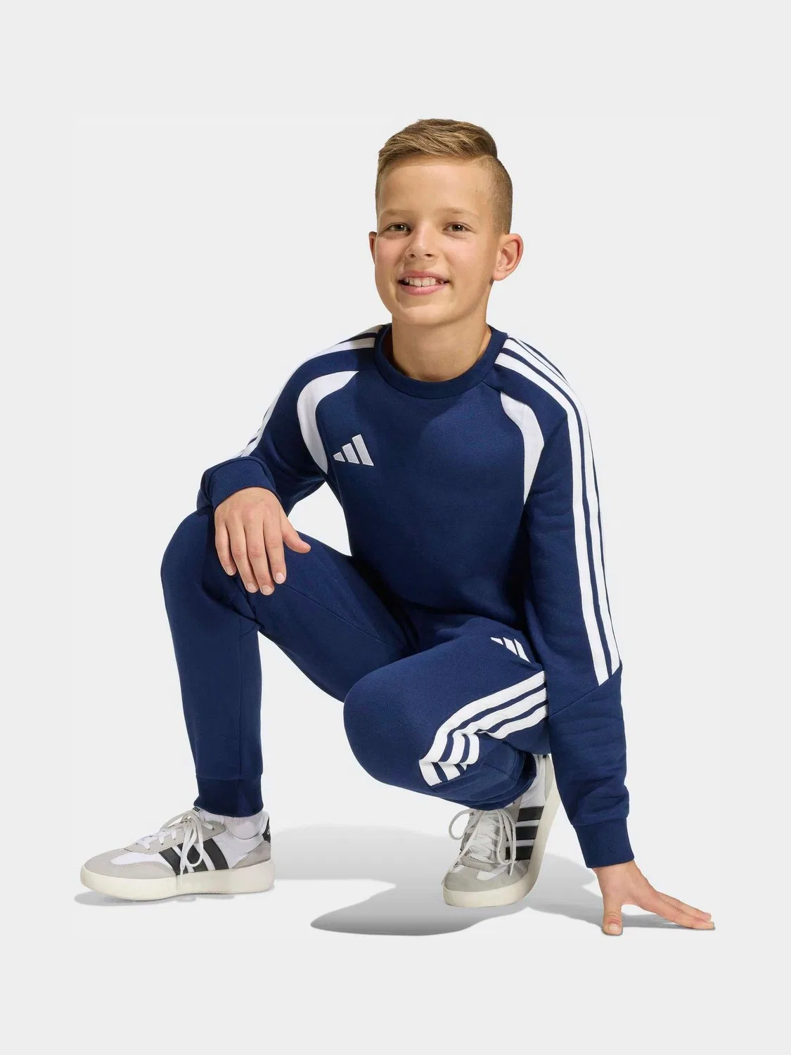 Свитшот Tiro 26 League Sweat Crew adidas, синий — фото 4