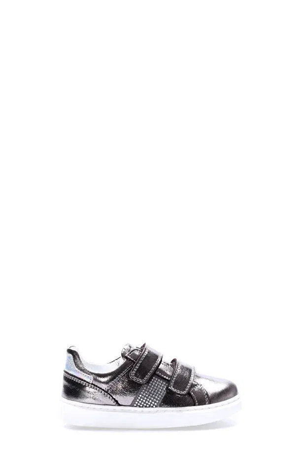 Детские кеды для девочек на липучке из натуральной кожи Mirgeshoes, Platinum — фото 3