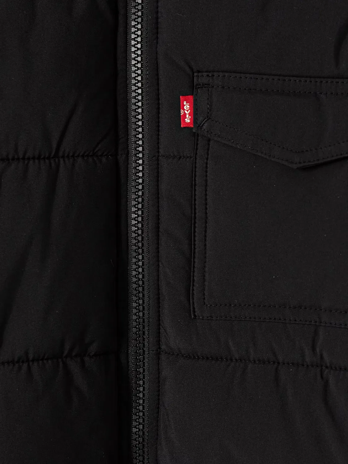 Стеганая куртка с капюшоном черного цвета Levi's, черный — фото 2